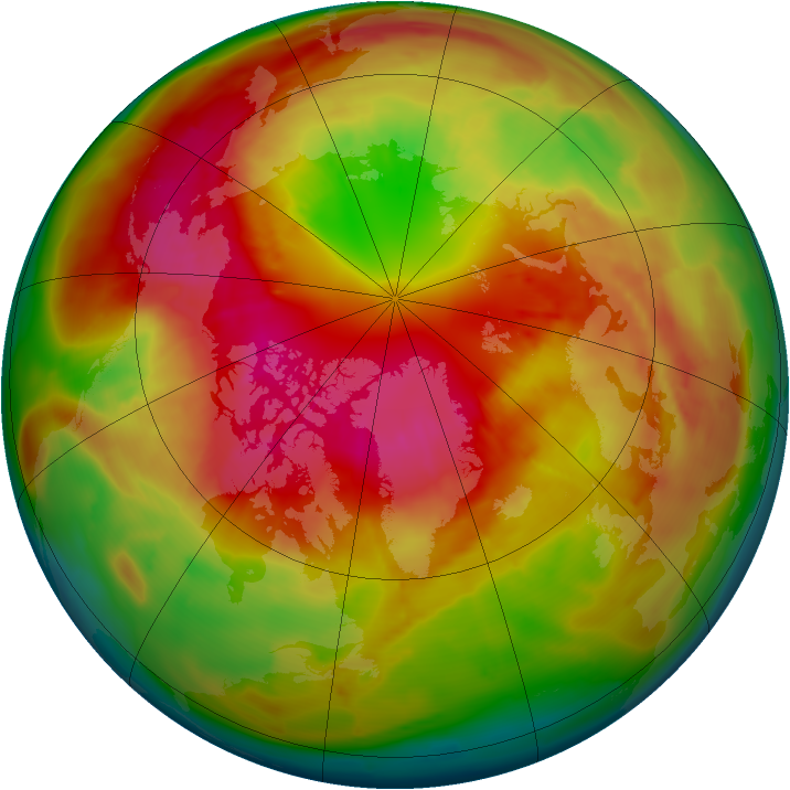 Arctic ozone map for 06 March 2010